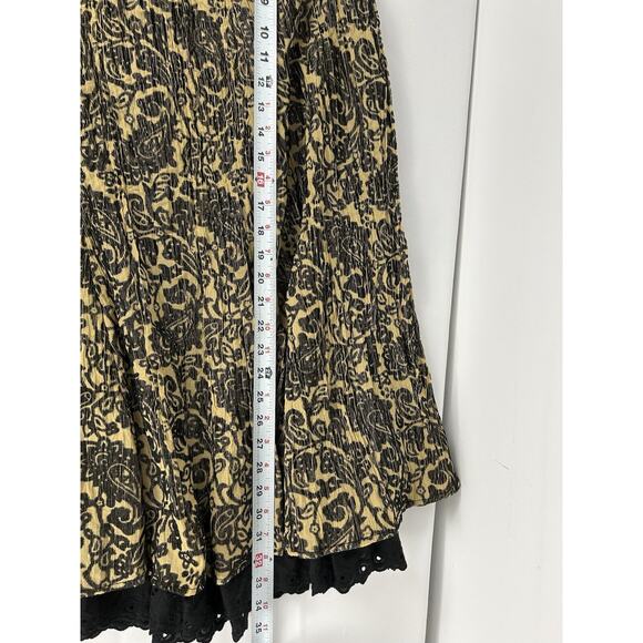 Vintage Fairy Steampunk Skirt David Brooks Size 12 Western Tier Paisley Women's - Picture 9 of 10